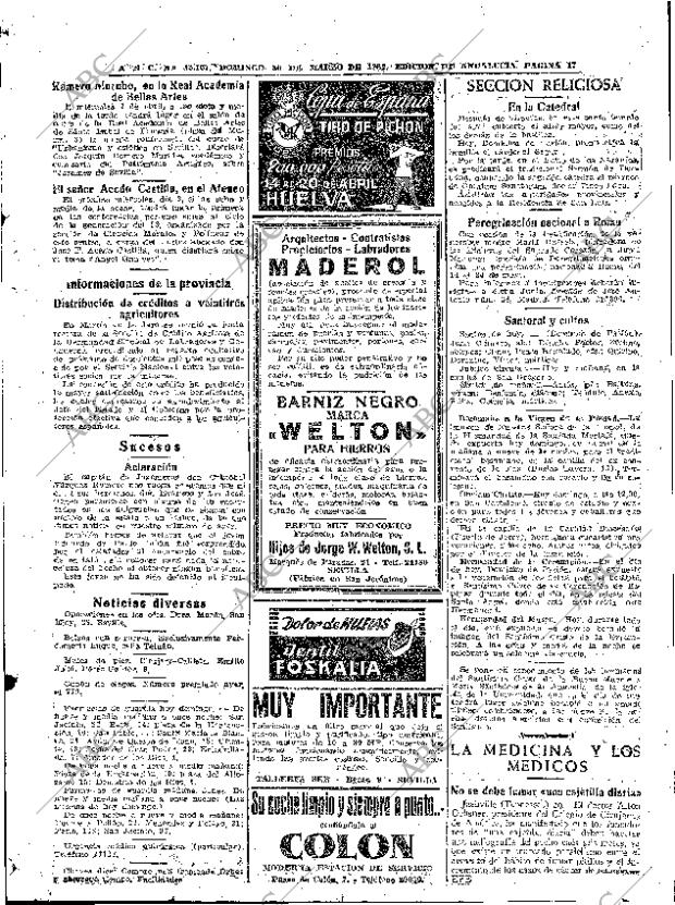 ABC SEVILLA 30-03-1952 página 17