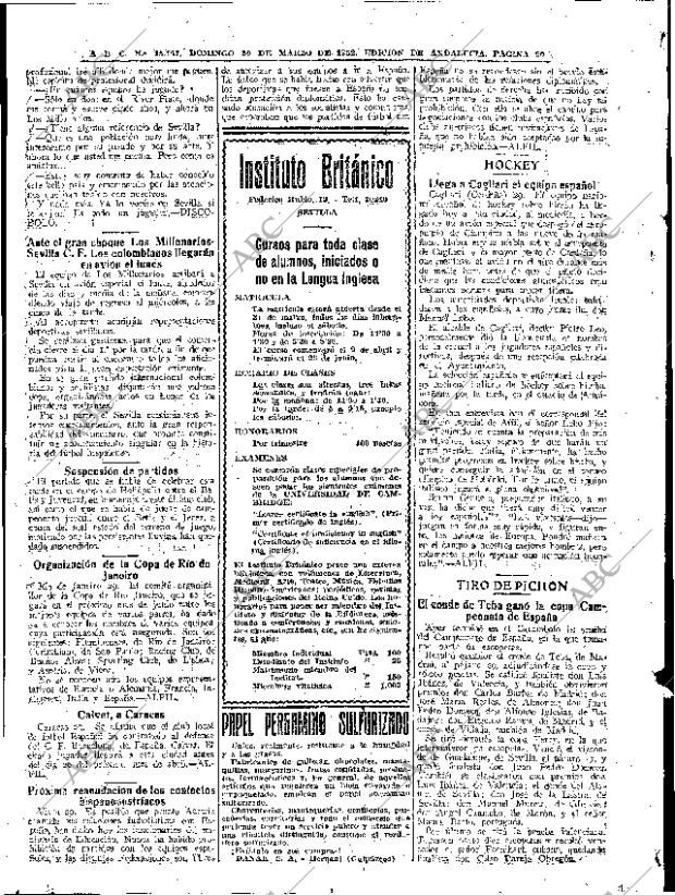 ABC SEVILLA 30-03-1952 página 20
