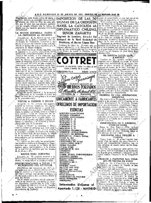 ABC MADRID 13-04-1952 página 32