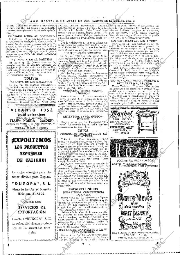 ABC MADRID 15-04-1952 página 20