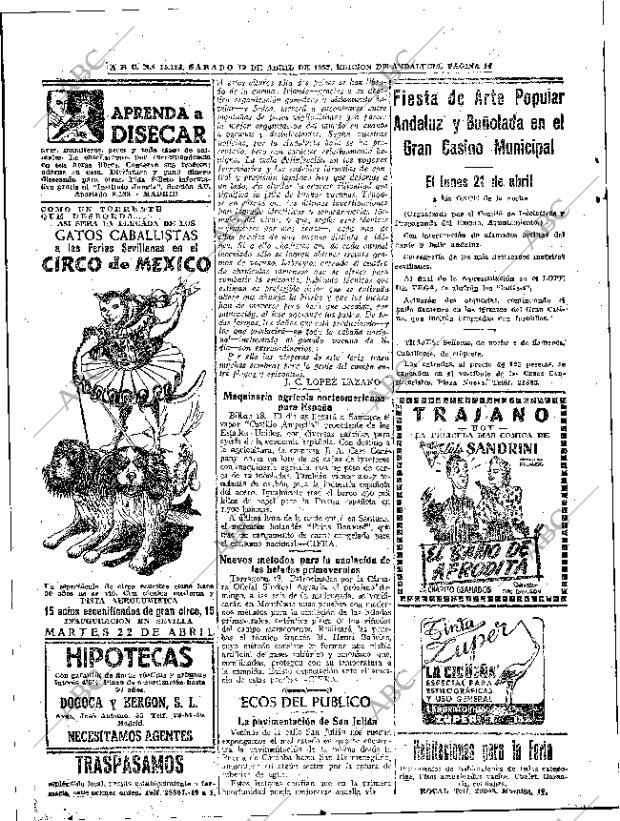 ABC SEVILLA 19-04-1952 página 14