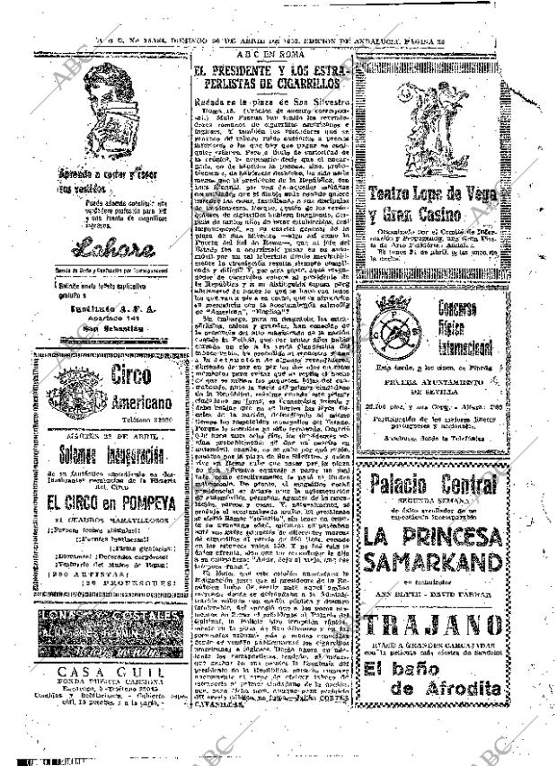 ABC SEVILLA 20-04-1952 página 26