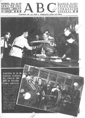 ABC MADRID 25-04-1952 página 1