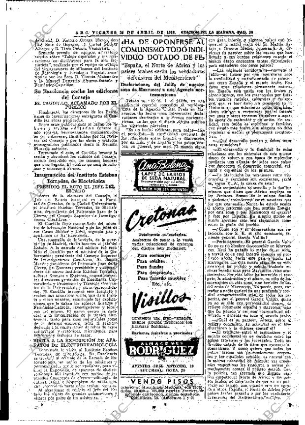 ABC MADRID 25-04-1952 página 19