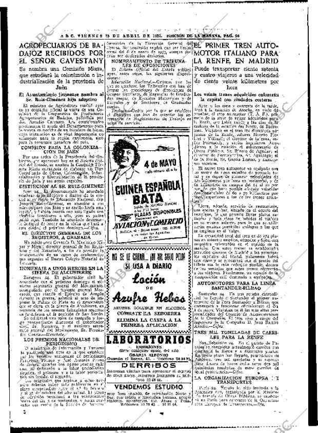 ABC MADRID 25-04-1952 página 20