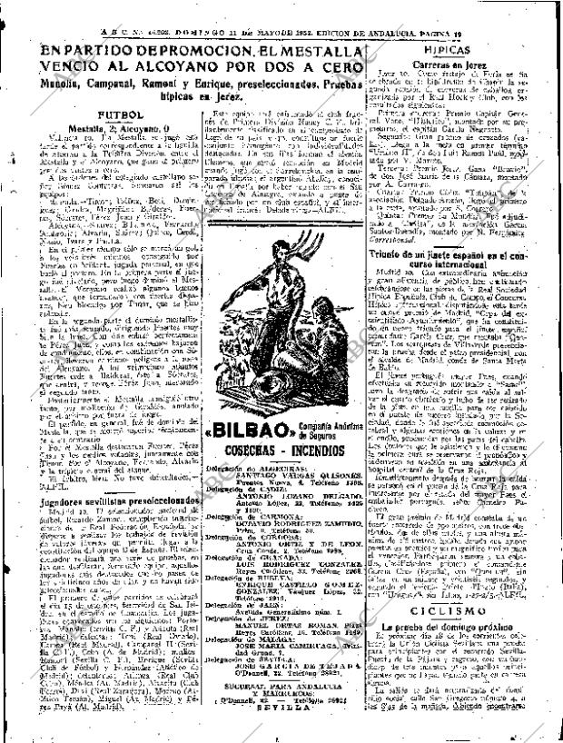 ABC SEVILLA 11-05-1952 página 19