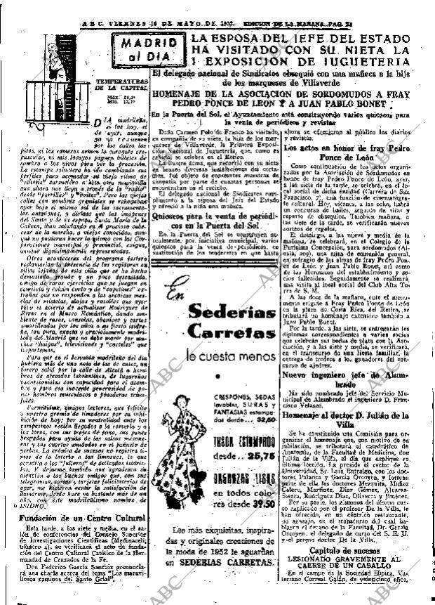 ABC MADRID 16-05-1952 página 25