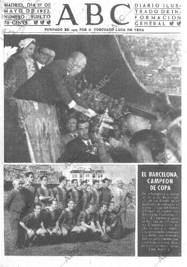 ABC MADRID 27-05-1952 página 1
