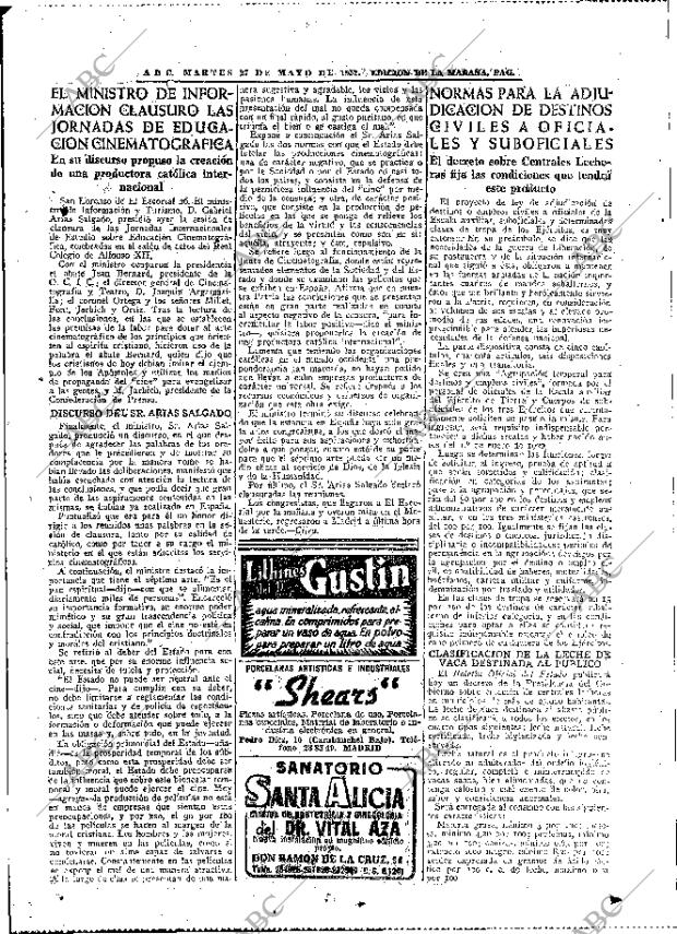 ABC MADRID 27-05-1952 página 22