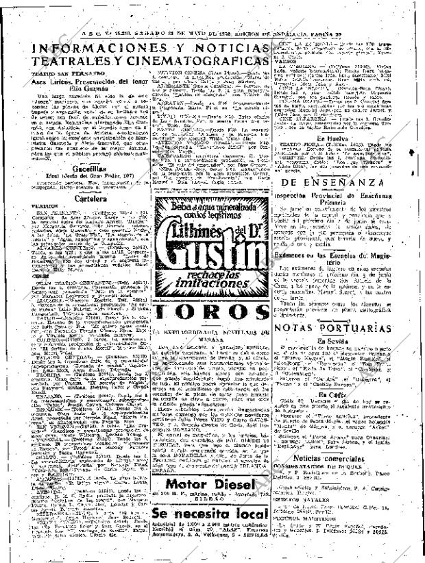 ABC SEVILLA 31-05-1952 página 20