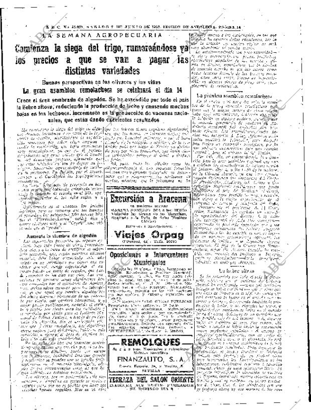ABC SEVILLA 07-06-1952 página 14