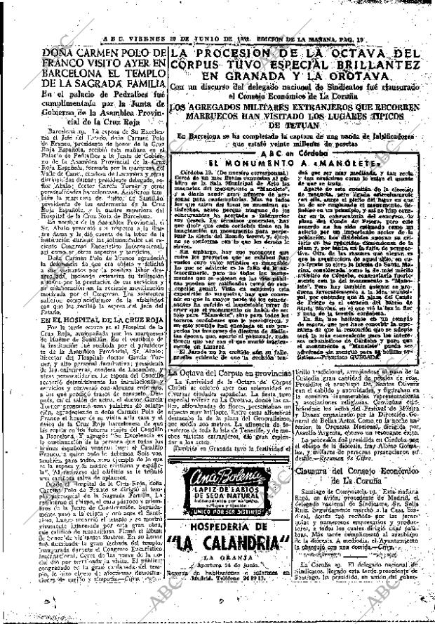 ABC MADRID 20-06-1952 página 19