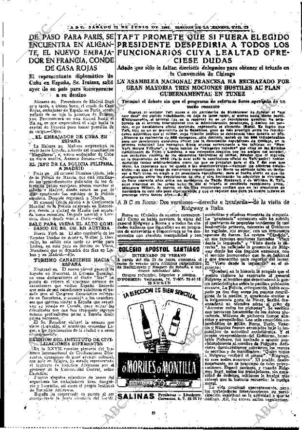 ABC MADRID 21-06-1952 página 17