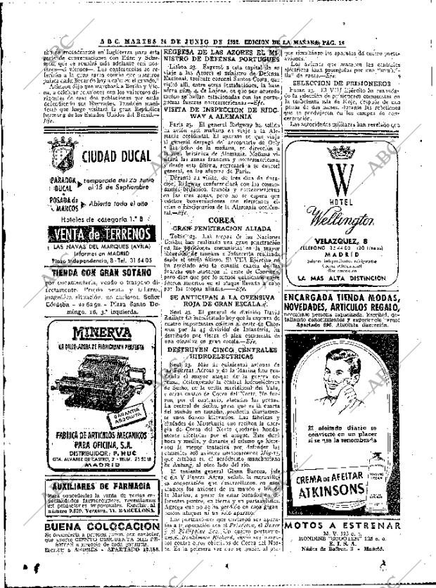 ABC MADRID 24-06-1952 página 16