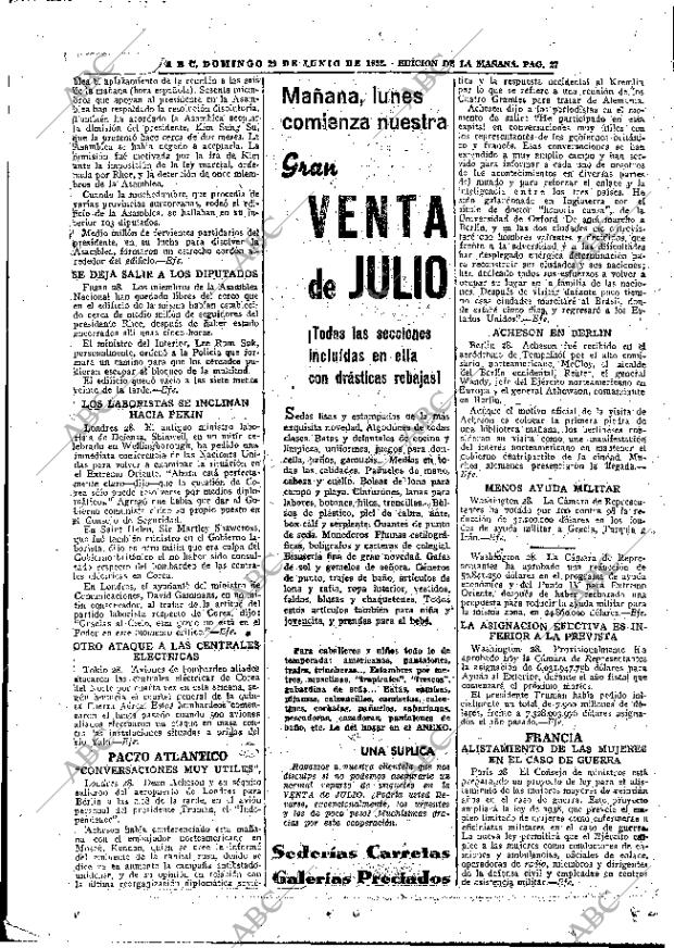 ABC MADRID 29-06-1952 página 25