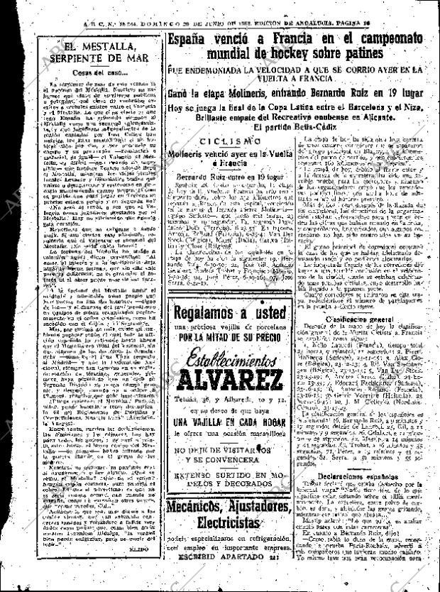 ABC SEVILLA 29-06-1952 página 19