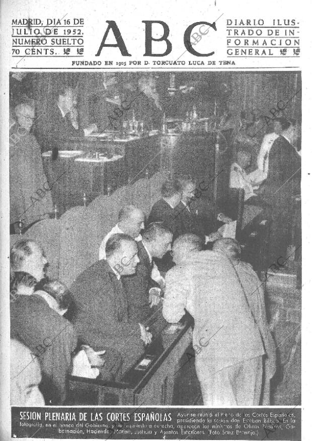 ABC MADRID 16-07-1952 página 1