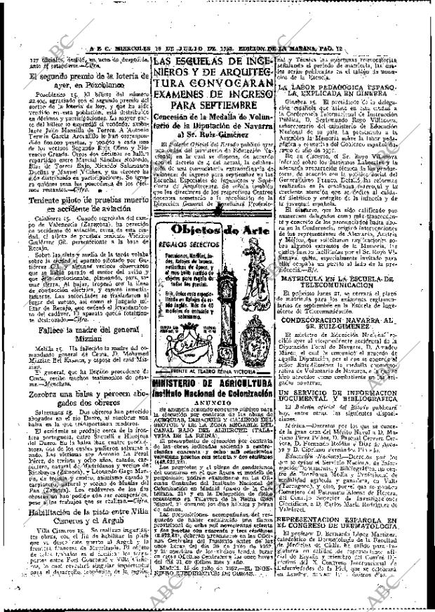 ABC MADRID 16-07-1952 página 12