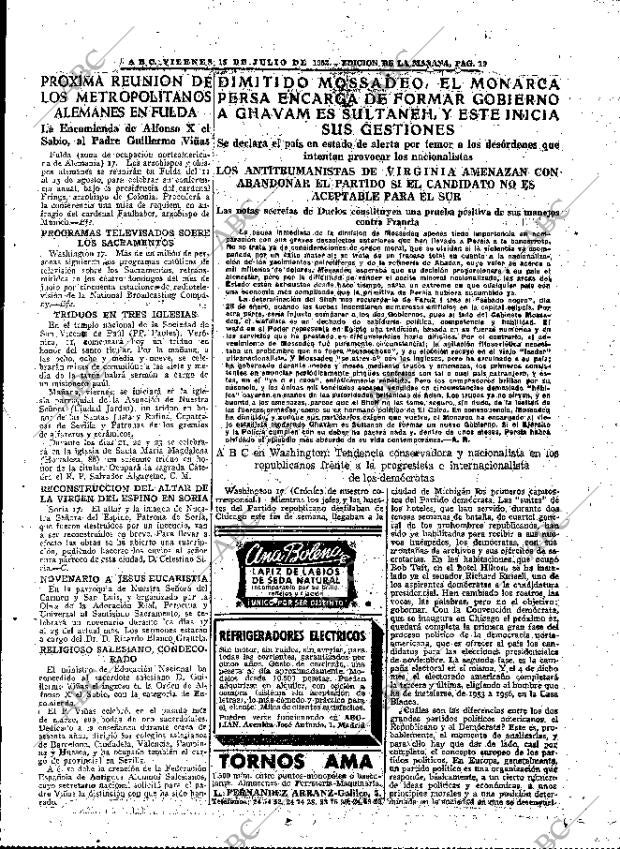 ABC MADRID 18-07-1952 página 19