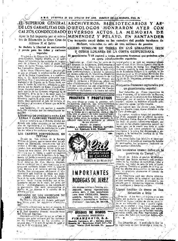 ABC MADRID 31-07-1952 página 15