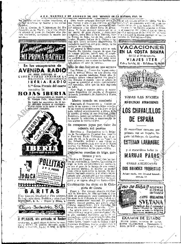 ABC MADRID 05-08-1952 página 16