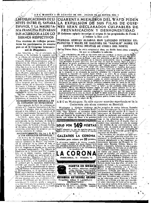 ABC MADRID 05-08-1952 página 9