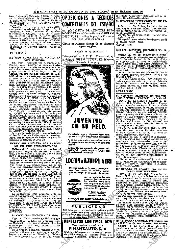 ABC MADRID 14-08-1952 página 20