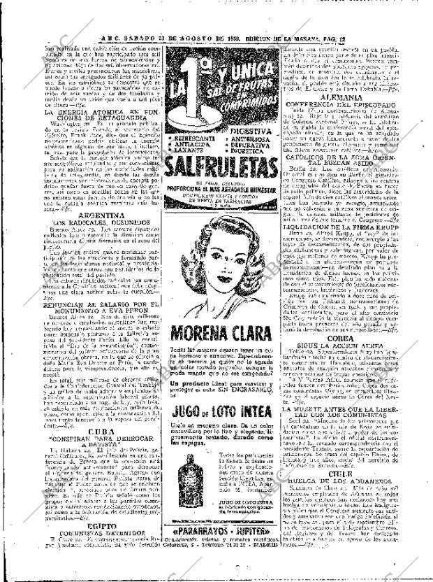 ABC MADRID 23-08-1952 página 12