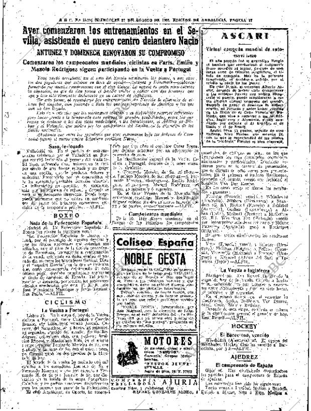 ABC SEVILLA 27-08-1952 página 17