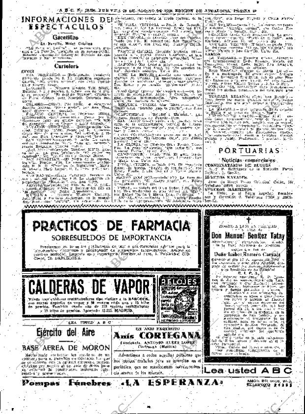 ABC SEVILLA 28-08-1952 página 19