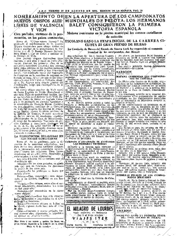 ABC MADRID 29-08-1952 página 19