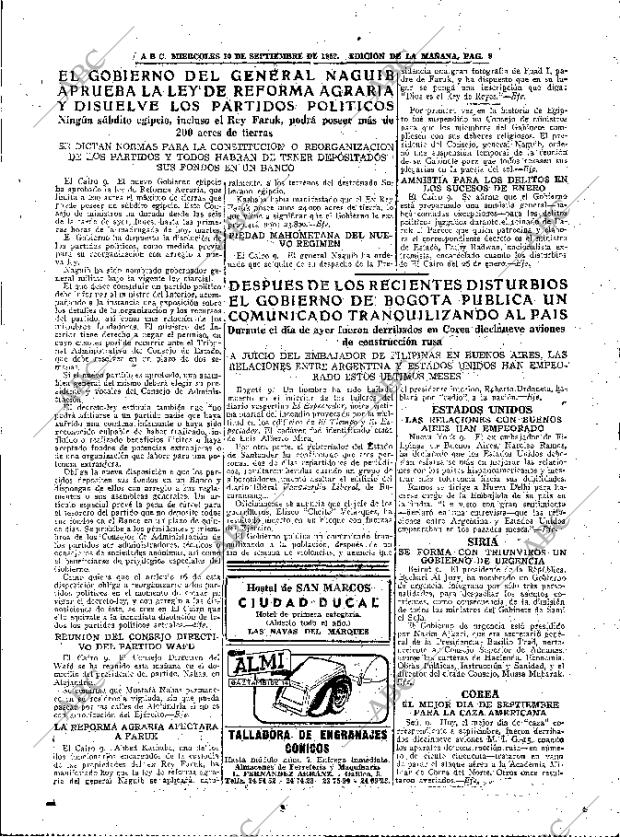 ABC MADRID 10-09-1952 página 9