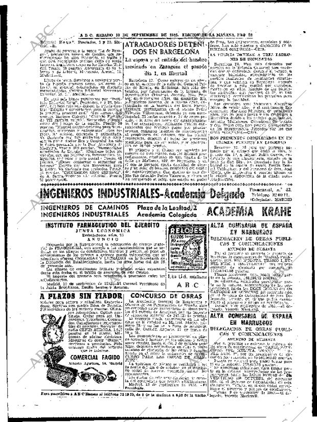 ABC MADRID 13-09-1952 página 22