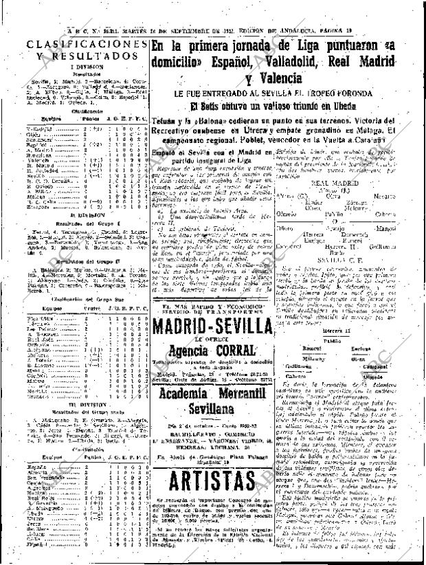 ABC SEVILLA 16-09-1952 página 19