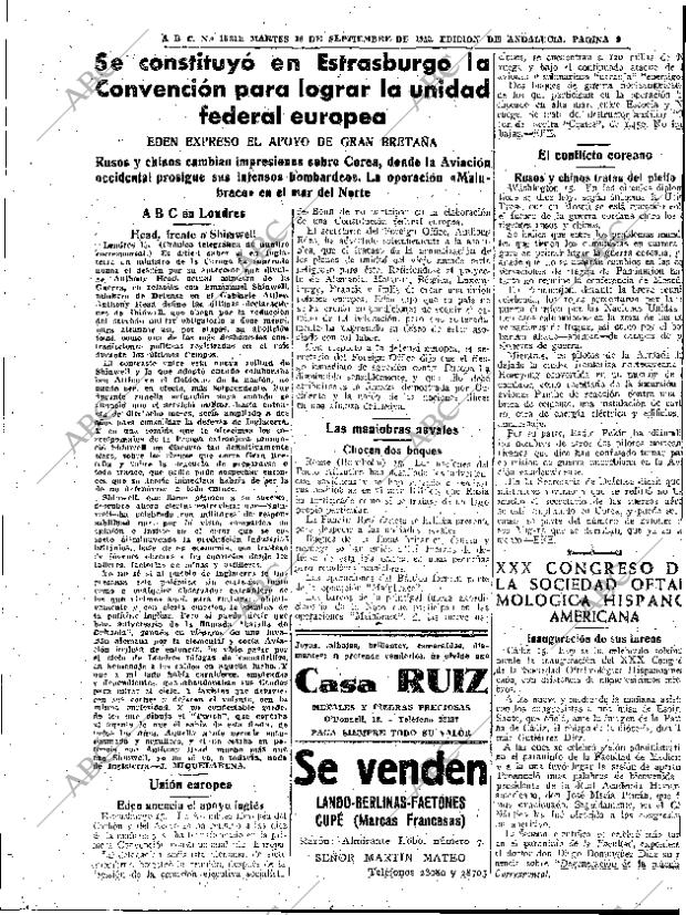 ABC SEVILLA 16-09-1952 página 9