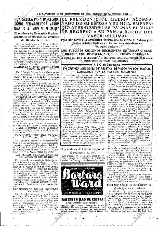 ABC MADRID 19-09-1952 página 11