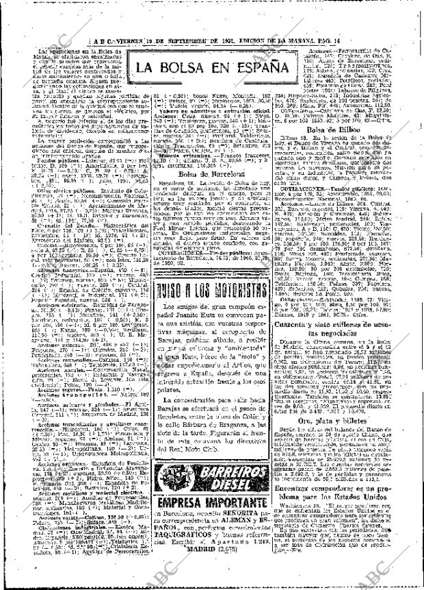 ABC MADRID 19-09-1952 página 14