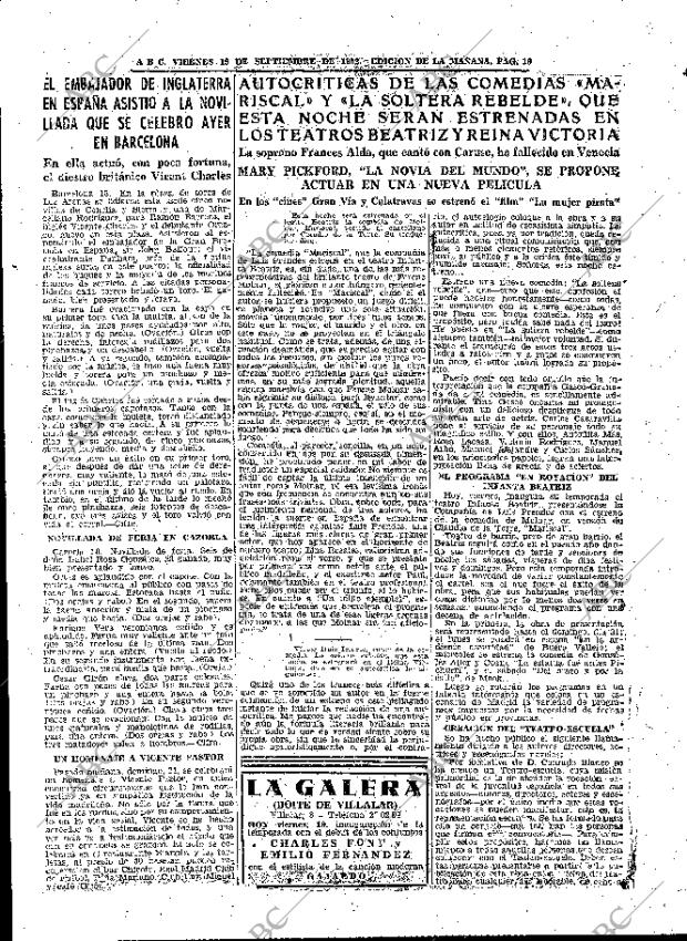 ABC MADRID 19-09-1952 página 19