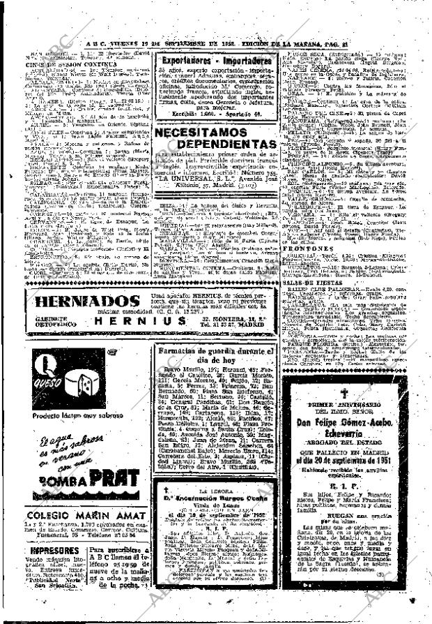 ABC MADRID 19-09-1952 página 21