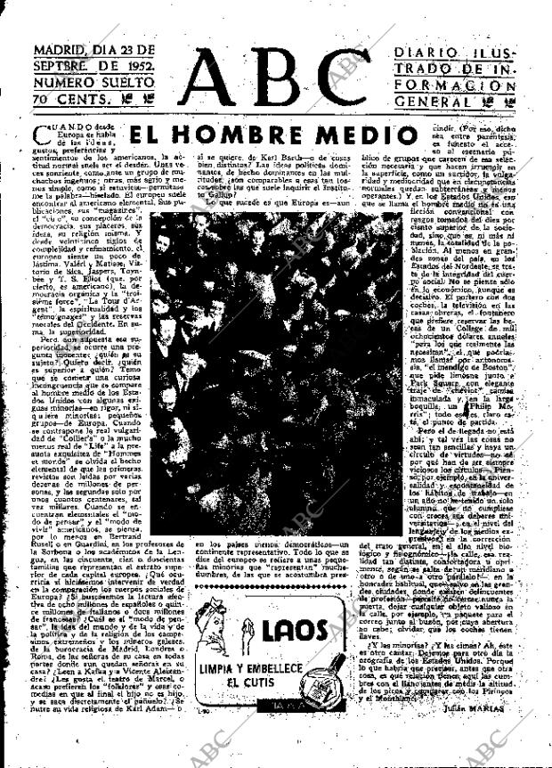 ABC MADRID 23-09-1952 página 3