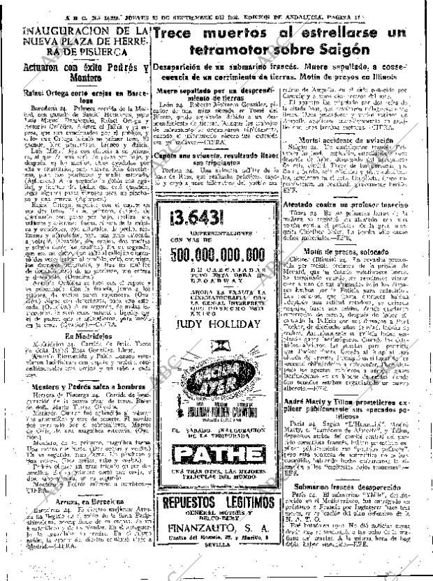 ABC SEVILLA 25-09-1952 página 17