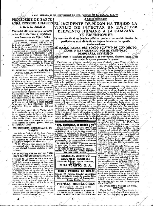 ABC MADRID 26-09-1952 página 17