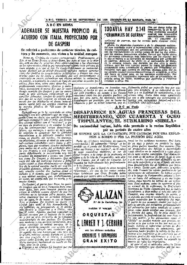 ABC MADRID 26-09-1952 página 19