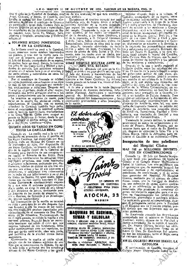 ABC MADRID 14-10-1952 página 19