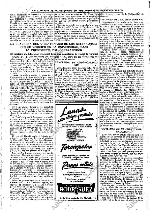 ABC MADRID 14-10-1952 página 20