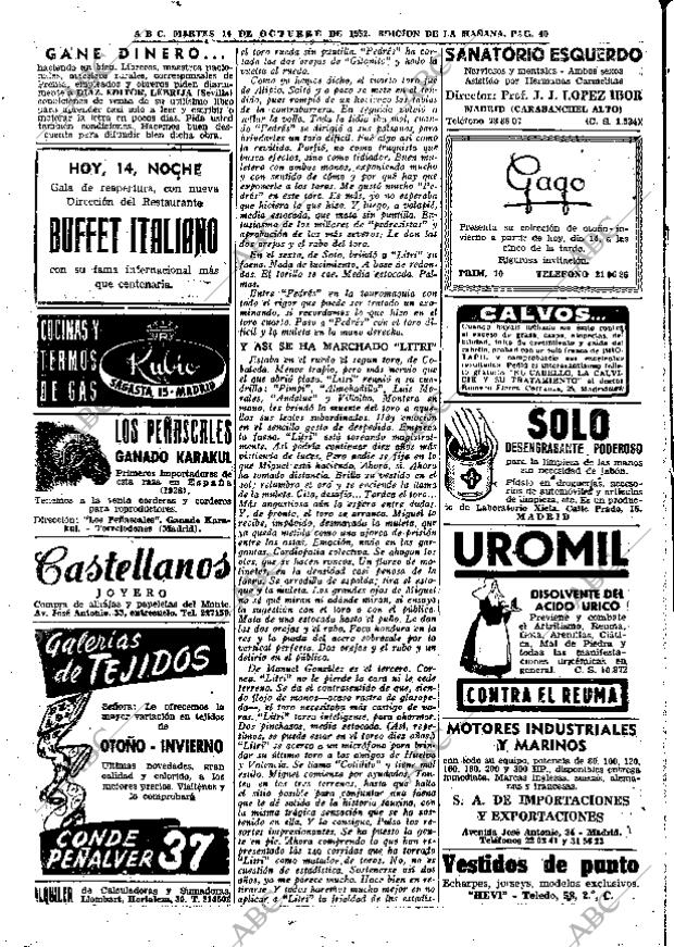 ABC MADRID 14-10-1952 página 40