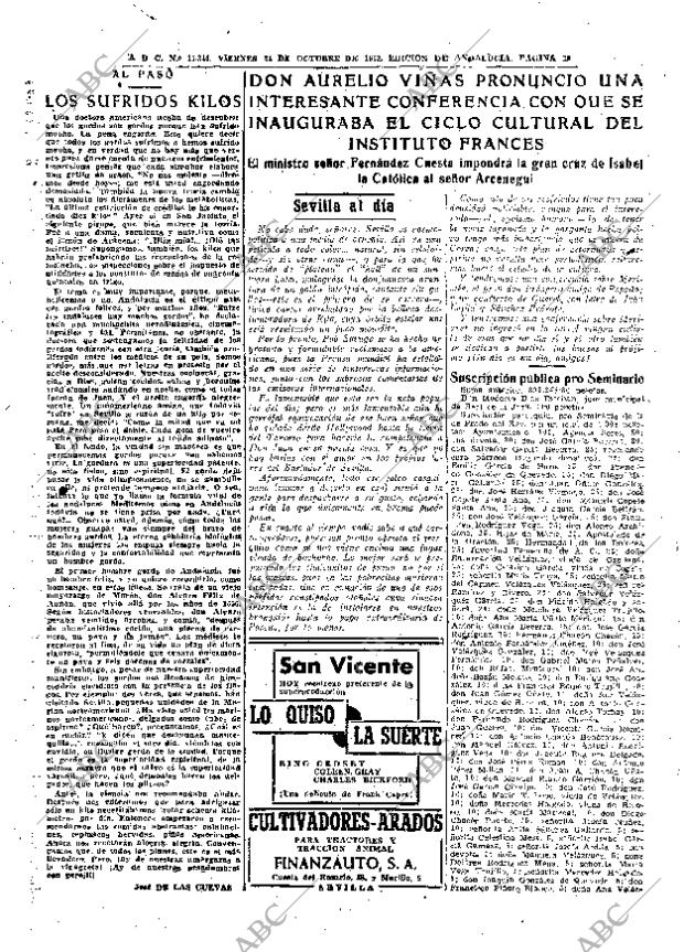 ABC SEVILLA 24-10-1952 página 13