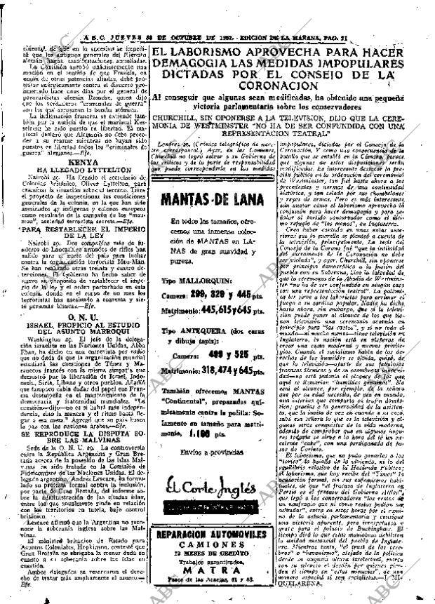 ABC MADRID 30-10-1952 página 19