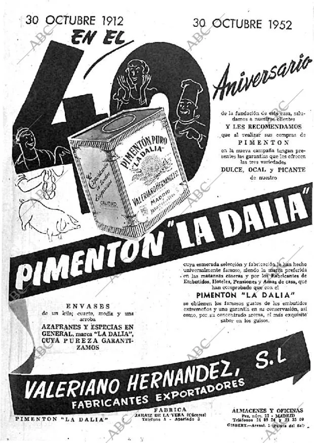 ABC MADRID 30-10-1952 página 2