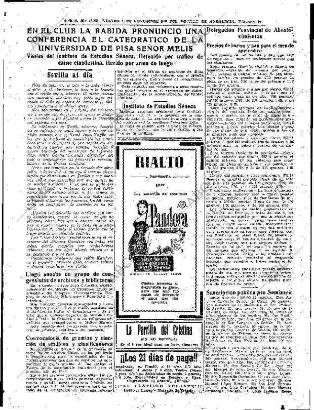 ABC SEVILLA 01-11-1952 página 17